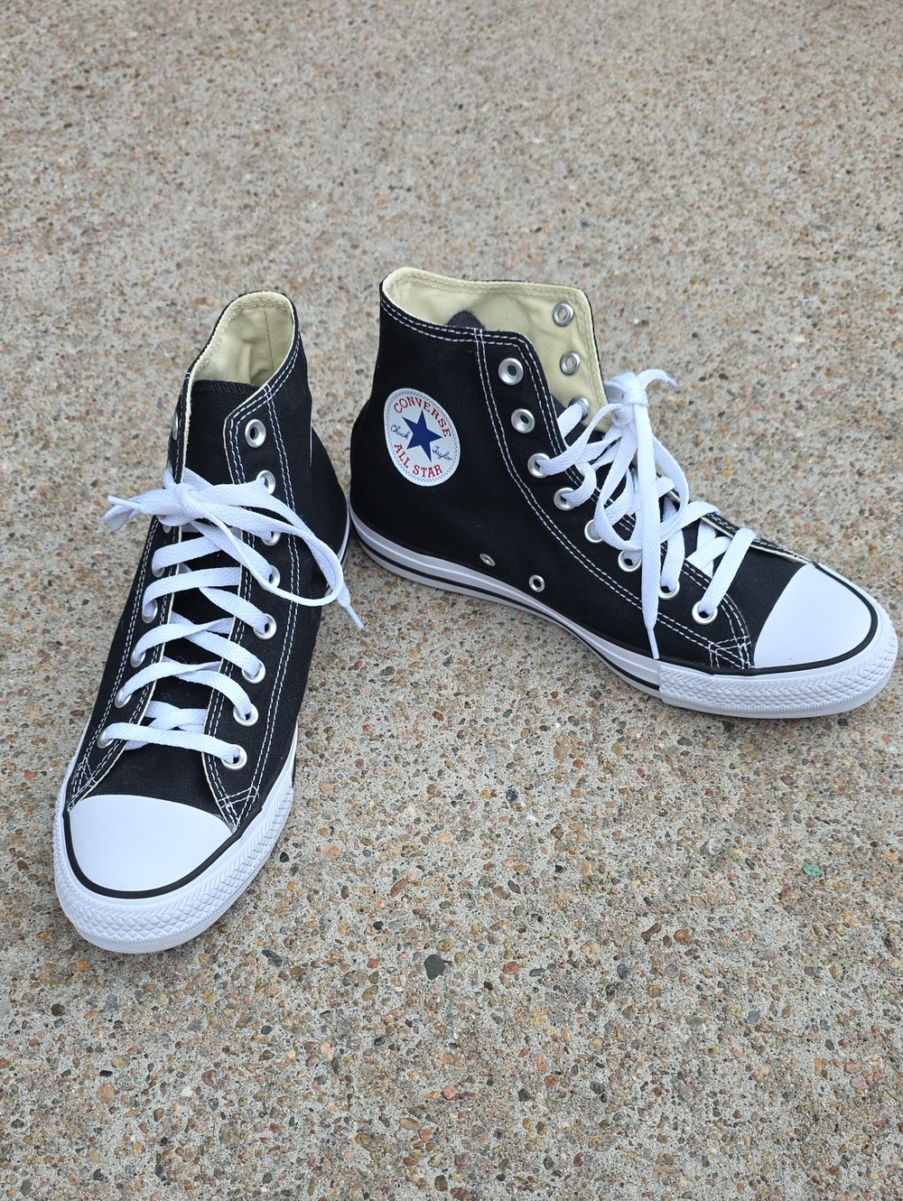 Converse Chuck Taylor All Star Unisex Black Canvas High Top Sneakers Size 10